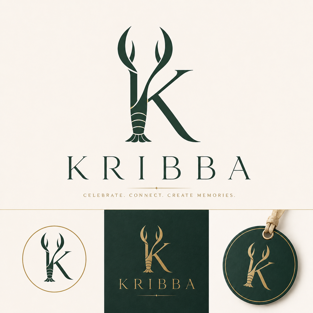 Kribba beeldmerk en huisstijl